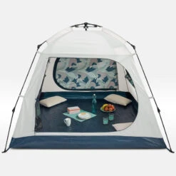 Quechua Abri De Camping 4 Places - Base Easy Fresh - Polyvalent, Instantané à Arceaux -Camping En Plein Air abri de camping 4 places base easy fresh polyvalent instantane a arceaux 2