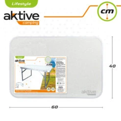 AKTIVE - Table Pliante . Table Basse Blanche En Aluminium - 40x60x40 Cm -Camping En Plein Air aktive table pliante table basse blanche en aluminium 40x60x40 cm 4
