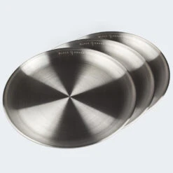 Assiette Plate De Camping | Diamètre Env. 23 Cm | Acier Inox | 3 Assiettes -Camping En Plein Air assiette plate de camping diametre env 23 cm acier inox 3 assiettes 3