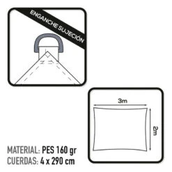 Auvent Rectangulaire En Polyester Aktive Garden Coloris Blanc -Camping En Plein Air auvent rectangulaire en polyester aktive garden coloris blanc 2