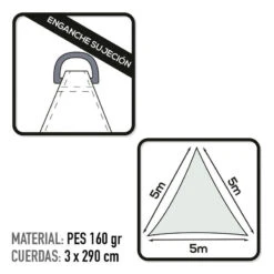 Auvent Triangulaire En Polyester Aktive Garden Coloris Blanc -Camping En Plein Air auvent triangulaire en polyester aktive garden coloris blanc 2