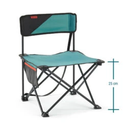 Quechua CHAISE BASSE PLIANTE DE CAMPING MH100 Bleue -Camping En Plein Air chaise basse pliante de camping mh100 bleue 3