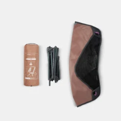 Quechua CHAISE BASSE PLIANTE DE CAMPING MH500 MARRON -Camping En Plein Air chaise basse pliante de camping mh500 marron 2