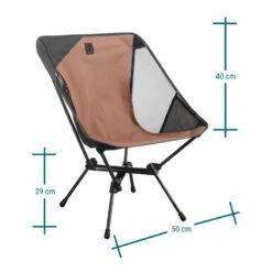 Quechua CHAISE BASSE PLIANTE DE CAMPING MH500 MARRON -Camping En Plein Air chaise basse pliante de camping mh500 marron 3