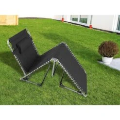 Chaise Longue Torget - Transat - Bain De Soleil 190x60x30 Cm - 150 Kg - Pliable -Camping En Plein Air chaise longue torget transat bain de soleil 190x60x30 cm 150 kg pliable 3