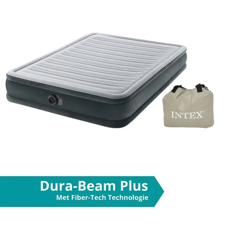 Intex Comfort-Plush 'Queen' - Lit Gonflable - 203x152x33cm - Compris Les Accessoires 2 Intex Comfort-Plush 'Queen' - Lit Gonflable - 203x152x33cm - Compris Les Accessoires – Image 2