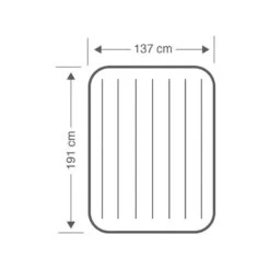 Intex Downy Full Airbed - Lit Gonflable - 191x137x25cm - Avec Accessoires -Camping En Plein Air downy full airbed lit gonflable 191x137x25cm avec accessoires 3