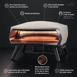 Four à Pizza WITT ETNA Modèle Rotante - Gris FR -Camping En Plein Air four a pizza witt etna modele rotante gris fr 5