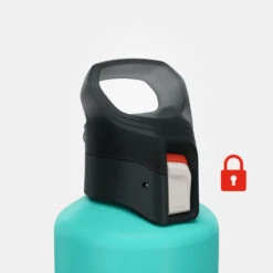 Quechua Gourde Alu 1L Avec Bouchon à Ouverture Rapide Pour La Randonnée - Vert -Camping En Plein Air gourde alu 1l avec bouchon a ouverture rapide pour la randonnee vert 3