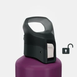 Quechua Gourde Alu 1L Avec Bouchon à Ouverture Rapide Pour La Randonnée - Violet 14 Quechua Gourde Alu 1L Avec Bouchon à Ouverture Rapide Pour La Randonnée - Violet -Camping En Plein Air gourde alu 1l avec bouchon a ouverture rapide pour la randonnee violet 4