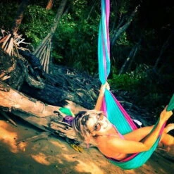 TICKET TO THE MOON Hamac TTTM King Size Bleu Aqua / Rose -Camping En Plein Air hamac tttm king size bleu aqua rose 3