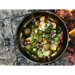 Pathfinder Poêle à Frire Pliable En Acier Inoxydable Avec Couvercle -Camping En Plein Air pathfinder poele a frire pliable en acier inoxydable avec couvercle 2