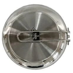 Pathfinder Poêle à Frire Pliable En Acier Inoxydable Avec Couvercle -Camping En Plein Air pathfinder poele a frire pliable en acier inoxydable avec couvercle 4