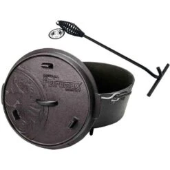 Petromax Dutch Oven FT6-6QT (avec Pieds) Et Levier De Couvercle -Camping En Plein Air petromax dutch oven ft6 6qt avec pieds et levier de couvercle 5