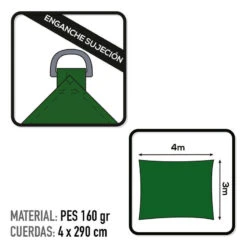 Store D'ombrage Aktive Garden Couleur Verte -Camping En Plein Air store dombrage aktive garden couleur verte 2