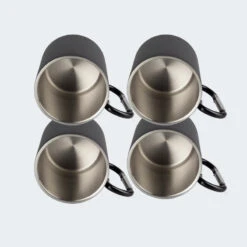Tasse Thermique De Camping 300 Ml | Mousqueton | Acier Inoxydable | 4 Gobelets -Camping En Plein Air tasse thermique de camping 300 ml mousqueton acier inoxydable 4 gobelets 3