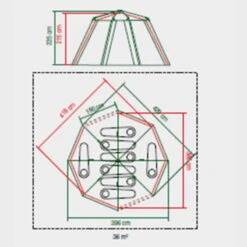 Tente Coleman 8 Personnes Octagon Gris -Camping En Plein Air tente coleman 8 personnes octagon gris 6