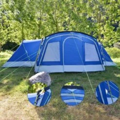 Tente Familiale Dôme Nimbus 12 - Camping - 12 Personnes - 3 Cabines -Camping En Plein Air tente familiale dome nimbus 12 camping 12 personnes 3 cabines 5