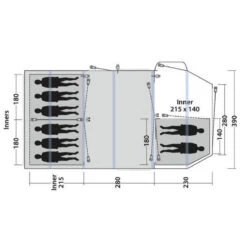 Tente Gonflable Outwell Knightdale 8PA -Camping En Plein Air tente gonflable outwell knightdale 8pa 2