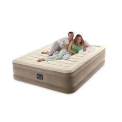 Intex Ultra Plush Queen Airbed - Lit Gonflable - 203x152x46cm - Compris Accessoires -Camping En Plein Air ultra plush queen airbed lit gonflable 203x152x46cm compris accessoires 2